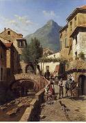 unknow artist European city landscape, street landsacpe, construction, frontstore, building and architecture. 099 France oil painting reproduction